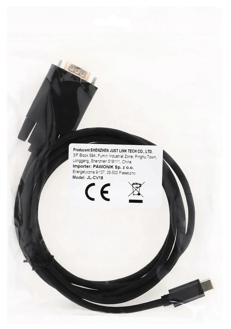 kabel-usb-c-do-vga-18m-adapter-przejsciow-macbook-stan-nowy