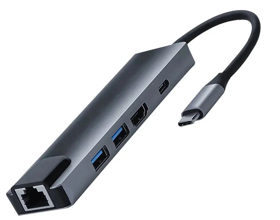 adapter-5w1-usb-c-thunderbolt-3-hdmi-4k-macbook-m1-stan-nowy