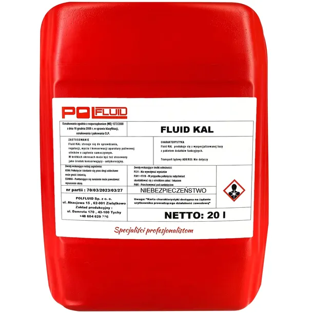 OLEJ PŁYN PROBIERCZY DO KALIBRACJI POLFLUID 20L KALIBROL