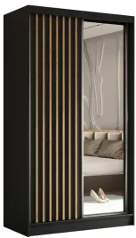 szafa-czarna-lustro-lamele-polki-drazek-120-cm-lami