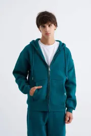 meska-bluza-oversize-basic-rozpinana-z-kapturem-i-kieszeniami-olej-zielon
