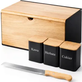 zestaw-chlebak-metalowy-deska-bambusowa-pojemniki-kawa-herbata-cukier