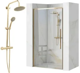 drzwi-prysznicowe-zlote-100-cm-zestaw-natryskowy