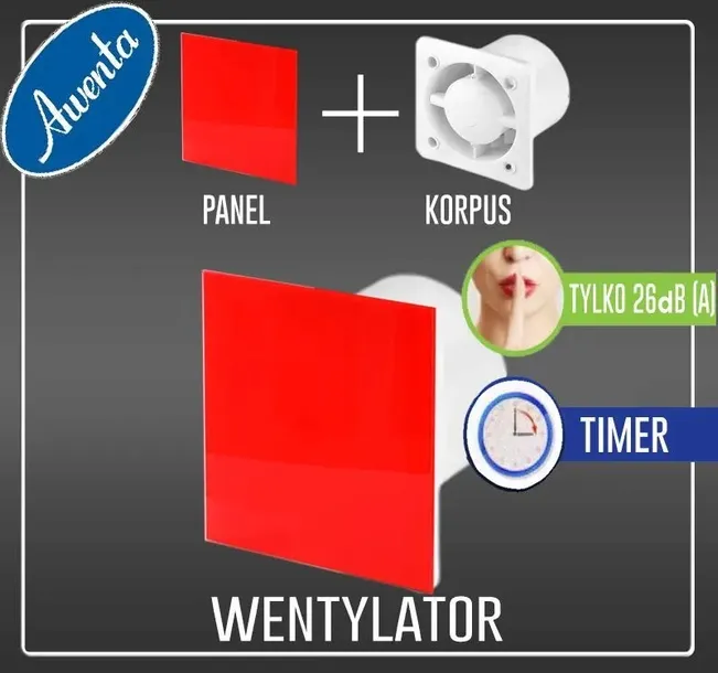 wentylator-panel-trax-szklany-awenta-timer-czas-stan-nowy
