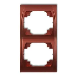 ramka-2x-pionowa-brazowy-met-9lrv-2-logo-karlik