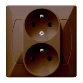 gniazdo-2x-czeskie-brazowe-gp-2ac-24-akcent-ospel