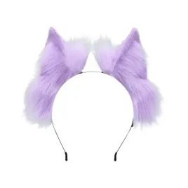 urocze-futrzane-kocie-lisie-uszy-cosplay-anime-furry-opaska-fioletowe
