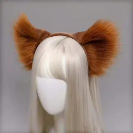 urocze-duze-futrzane-kocie-lisie-uszy-cosplay-anime-furry-opaska-rude