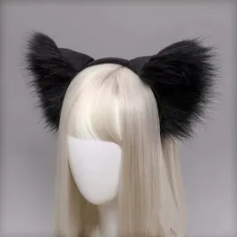 urocze-duze-futrzane-kocie-lisie-uszy-cosplay-anime-furry-opaska-czarne