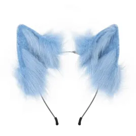 urocze-futrzane-kocie-lisie-uszy-cosplay-anime-furry-opaska-niebieskie