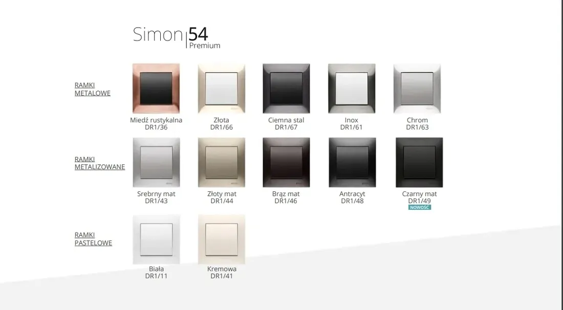 ramka-pieciokrotna-dr5-11-simon-54-biala