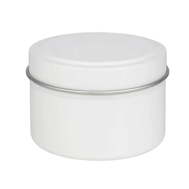 Pojemnik puszka ozdobna do zalewu świec wosku sojowego WHITE 240 ml