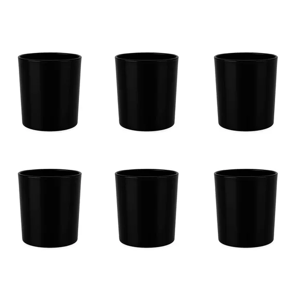 POJEMNIK SZKLANY DO ZALEWU ŚWIEC 485 ML CZARNY GLOSS MALOWANY 6 SZT.