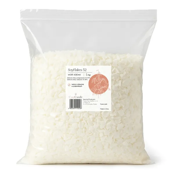 Wosk sojowy do świec sojowych naturalny eko SoyFlakes 52 w płatkach 5 kg