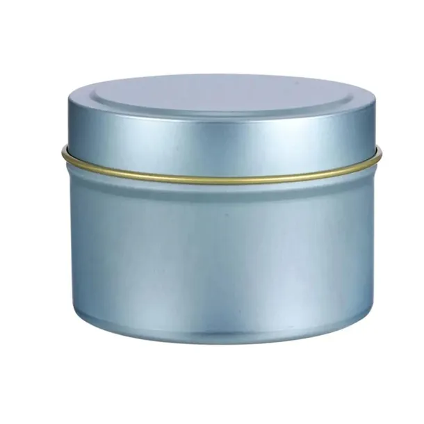 Pojemnik puszka ozdobna do zalewu świec wosku sojowego LIGHT BLUE 240 ml