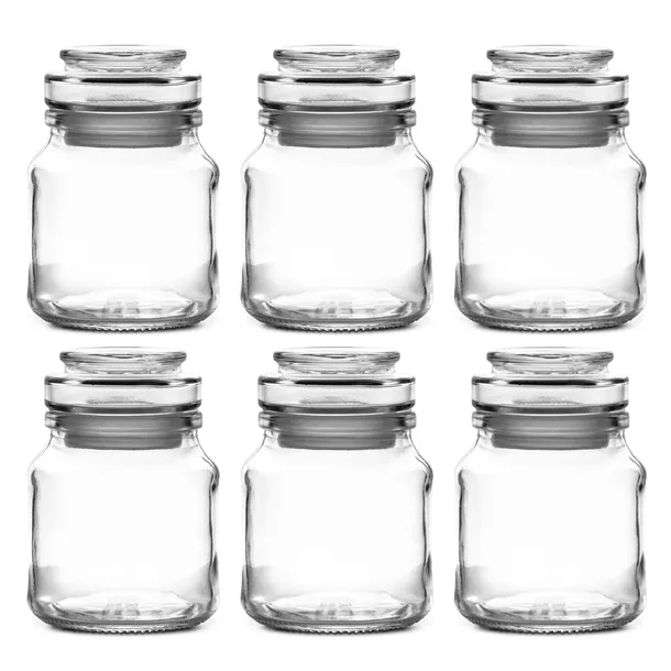 Słoik pojemnik szklany 200 ml z korkiem szkło do zalewu świec 6 sztuk DIY