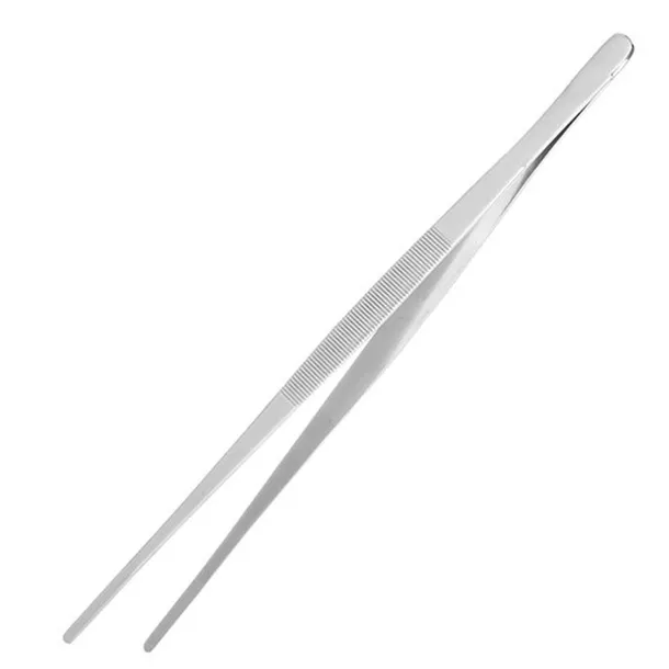Pęseta metalowa prosta do rękodzieła dekoracji zdobienia długa 18 cm