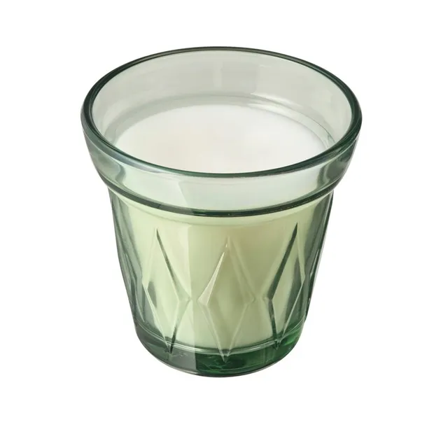 Pojemnik szklany zdobiony szkło do zalewu świec szklanka 200ml Light Green