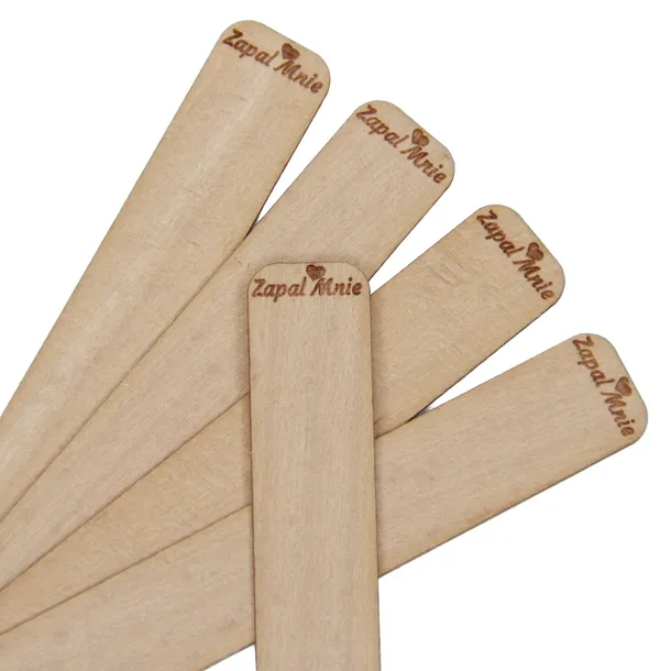 Knoty drewniane do świec grawer Zapal Mnie 5 szt.