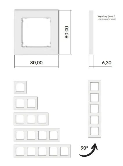biala-ramka-poczworna-mr-4-mini-karlik