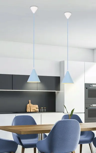 lampa-wiszaca-niebieska-stozek-e27-voss-ledea