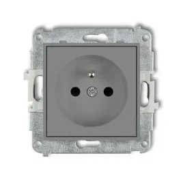 gniazdo-1x-z-u-szary-mat-deco-mini-karlik-27mgp-1z