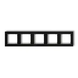 ramka-pieciokrotna-czarna-mat-12mr-5-deco-mini-karlik