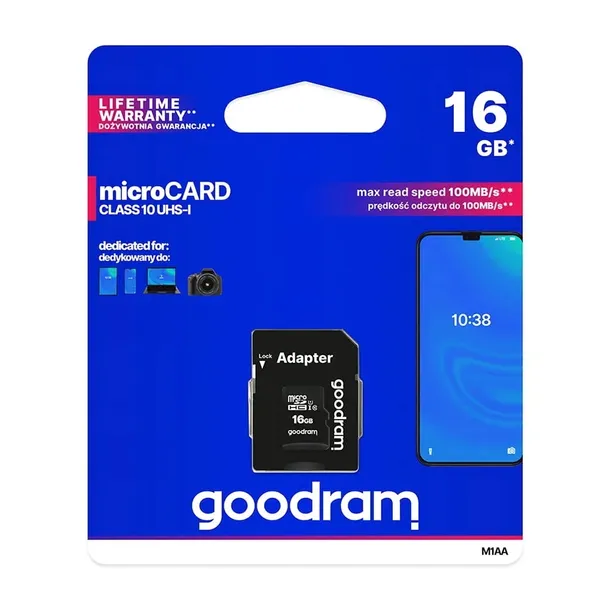 KARTA PAMIĘCI micro GOODRAM SDHC microSD 16GB