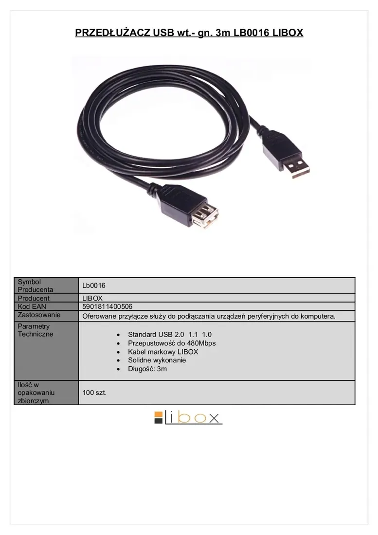 przedluzacz-usb-wtyk-a-gniazdo-a-3m
