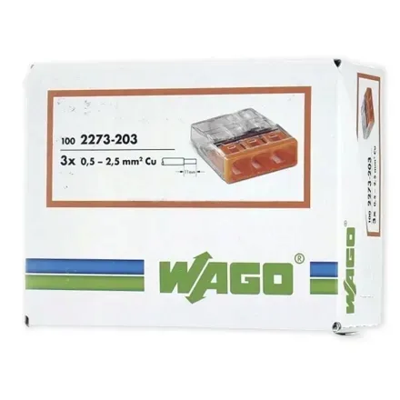 Szybkozłączka 2273 Wago 3x2,5 oryginalna 100szt.