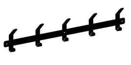 wieszak-panelowy-na-ubrania-ws20-czarny-mat-500x106-mm-5-haczykow