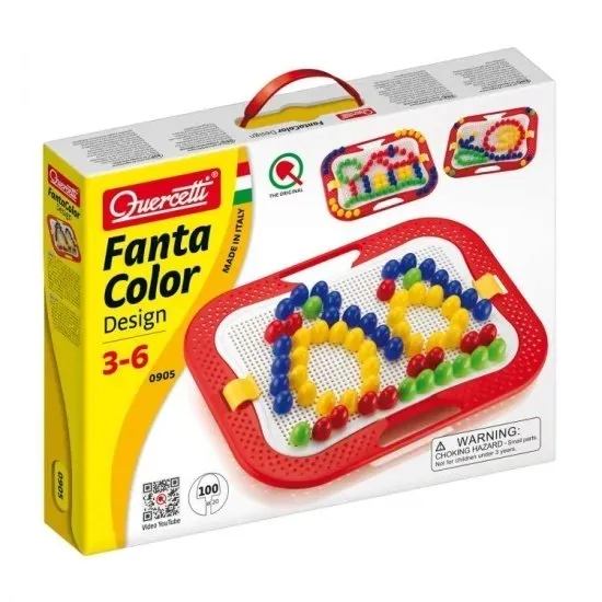 quercetti-0905-mozaika-fantacolor-design-100el-certyfikaty-opinie-atesty-ce