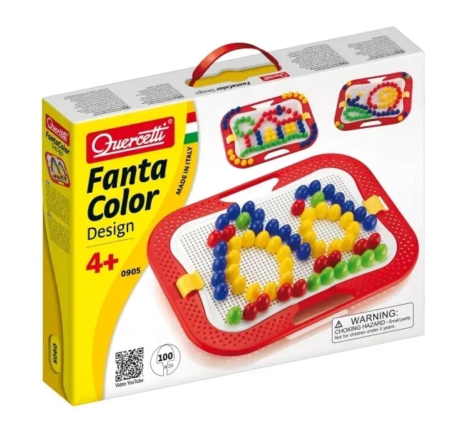 quercetti-0905-mozaika-fantacolor-design-100el-stan-nowy-certyfikaty-opinie-atesty-ce