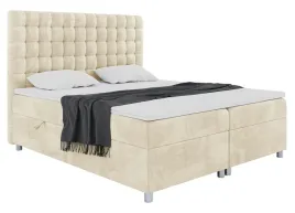 lozko-do-sypialni-bezowe-160x200-boxspring-materac