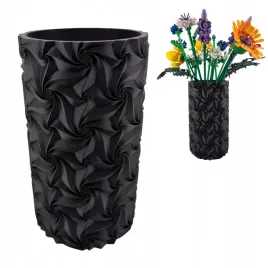 vorta-czarny-wazon-do-kwiatow-lego-icons-botanicals-suszone-kompozycje