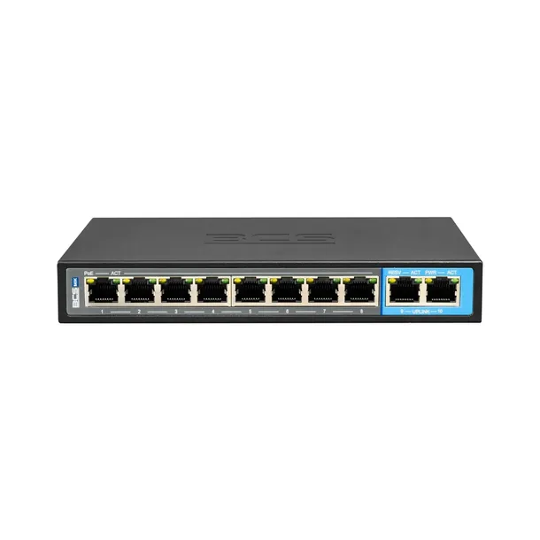switch-poe-bcs-b-sp0802-8xpoe-2xuplink-100mb-s-waga-z-opakowaniem-0-45-kg