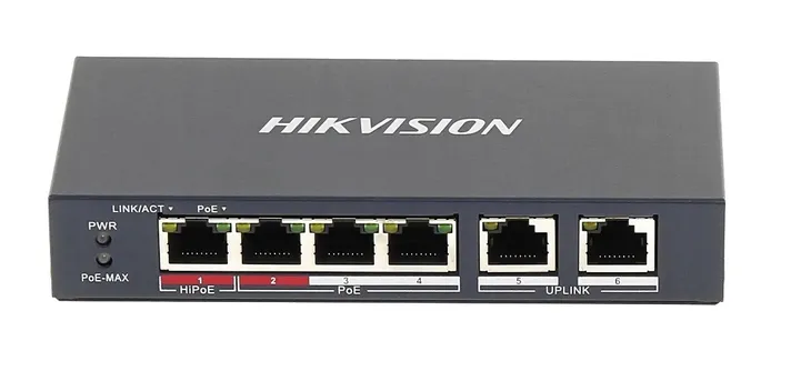 switch-poe-ds-3e0106hp-e-6-portowy-hikvision-nowy-kod-producenta-ds-3e0106hp-e