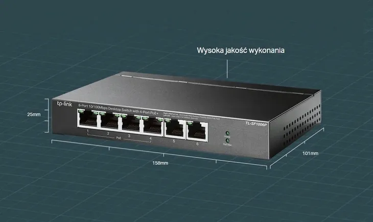 switch-tp-link-tl-sf1006p-stan-nowy-liczba-portow-6