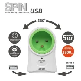 listwa-zasilajaca-ever-spin-obrotowa-2-x-usb