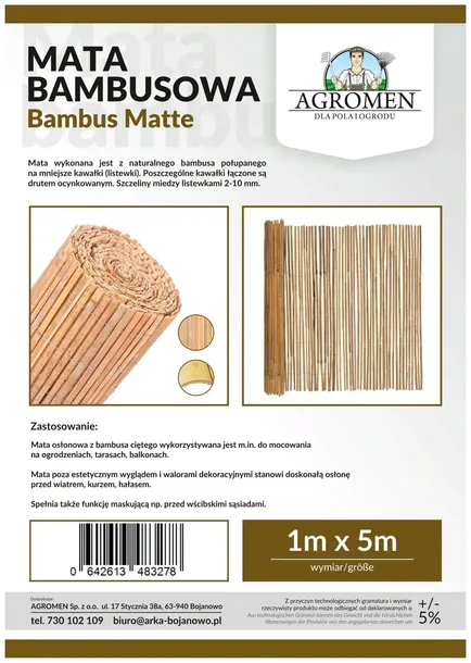 mata-bambusowa-1x5m-oslonowa-plot-balkon-stan-nowy-stan-opakowania-oryginalne