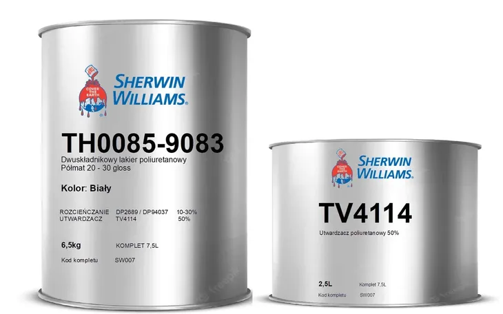 Lakier POLIURETANOWY Biały 9 kg Sherwin Williams