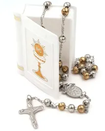 rozaniec-metal-i-komunia-swieta-pudelko-kuleczki-srebrno-zloty