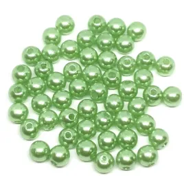 koraliki-perelki-6mm-80szt-perly-slub-akryl-zielo