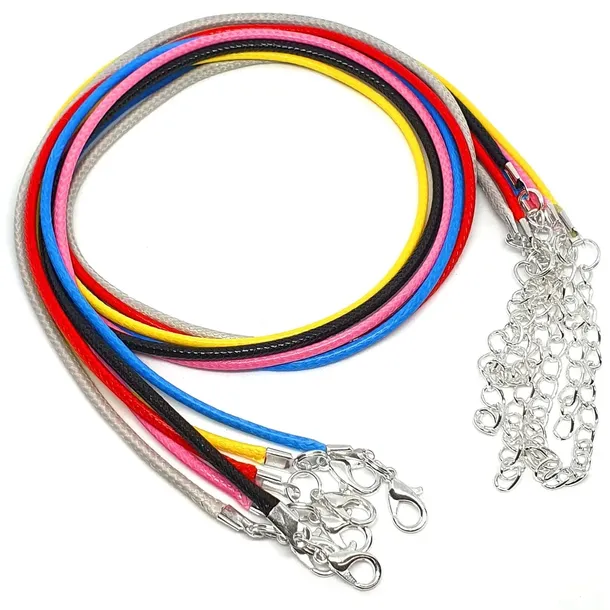 Baza Naszyjnika 48cm 2mm Sznurek Zapięcie MIX 6szt