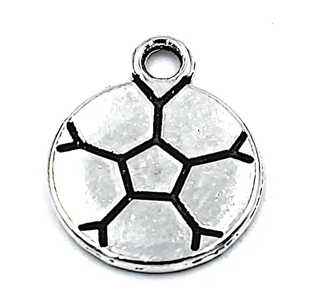 Zawieszka charms metalowa PIŁKA 14x18mm 1szt