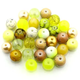 koraliki-szklane-8mm-mix-30szt-zolto-zloty