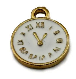 zawieszka-emaliowana-zegar-18x14mm-1szt-bialy