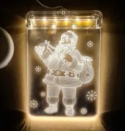 witraz-led-3d-na-okno-lampki-swiateczne-mikolaj