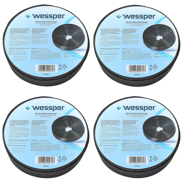 4x Filtr węglowy do okapu Akpo Soft Wk4 Wk5 Wk6 Wk9 Wk10 Wk12