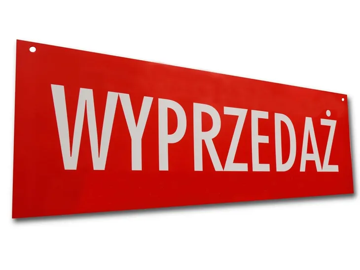 TABLICA TABLICZKA INFORMACYJNA 24x69 CM WYPRZEDAŻ